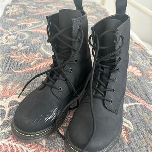 Black Lace-Up Boots